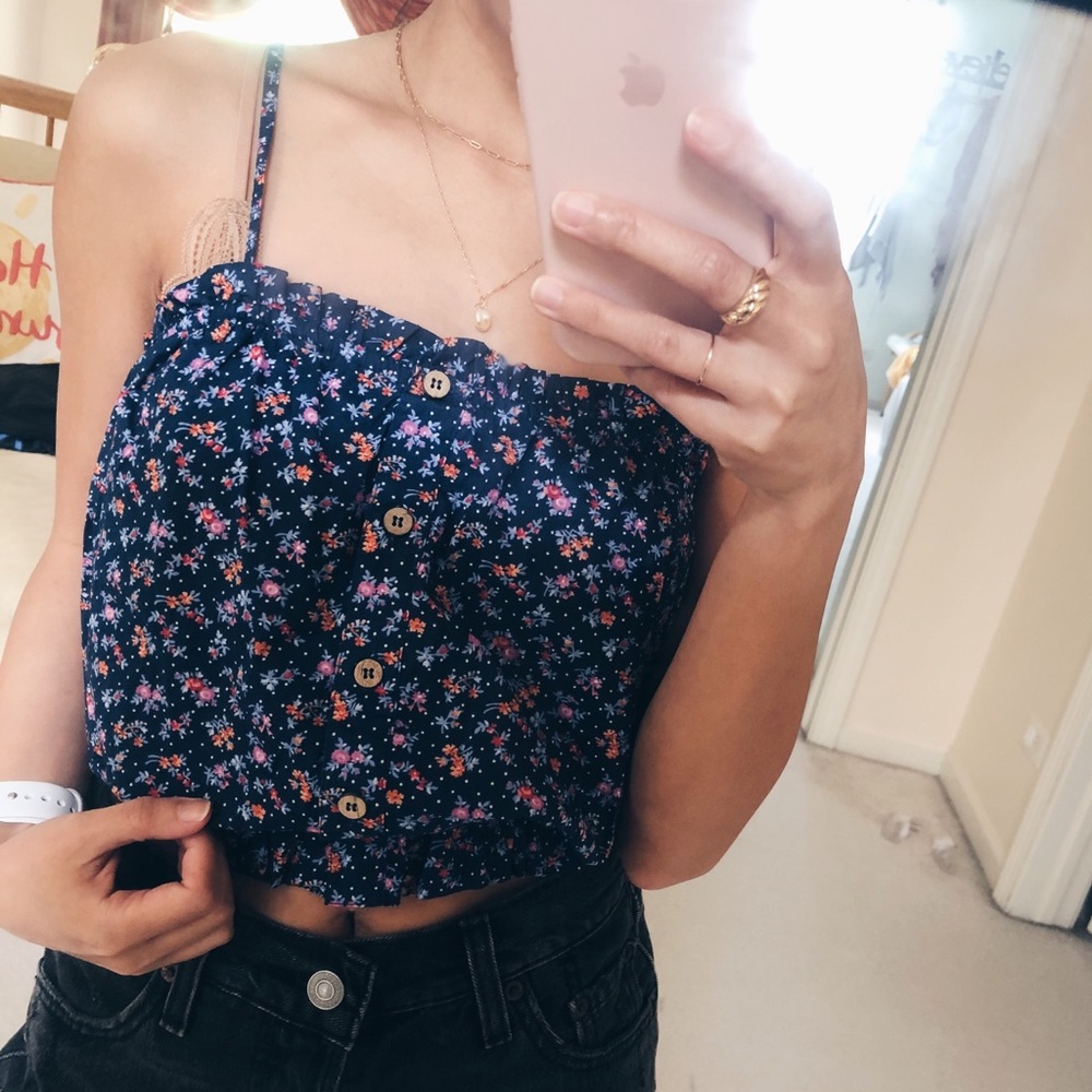 I Love H81 floral tank - size small